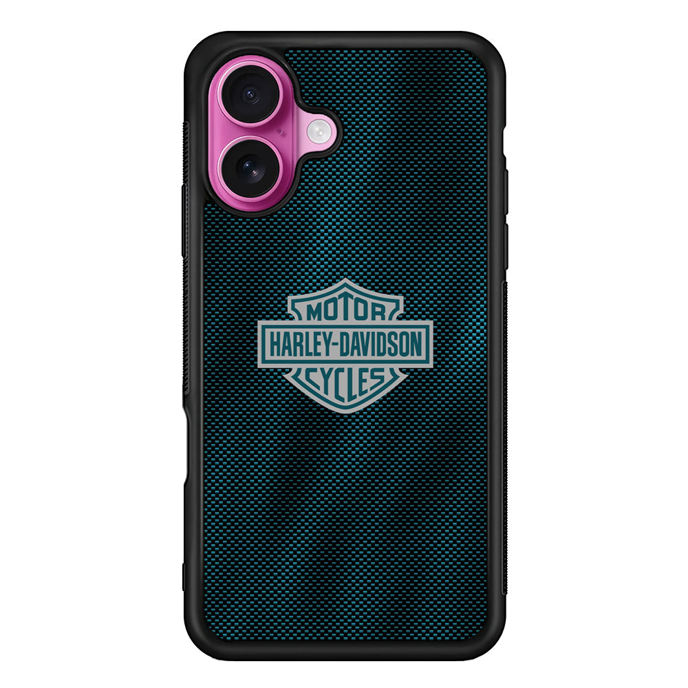 Harley Davidson Shiny Blue Steel iPhone 17 Case - Slim Rubber Case for iPhone 17