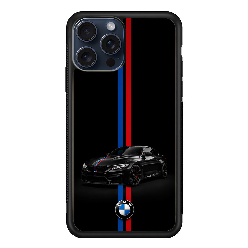 BMW M4 Coupe Racing Stripe iPhone 15 Pro Max Case | Slim Rubber Case for iPhone 15 Pro Max