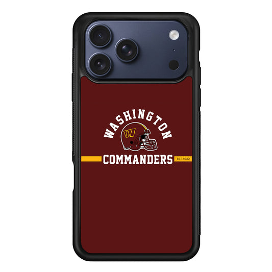 Washington Commanders Helmet iPhone 17 Pro Max Case | Slim Protective Cover for iPhone 17 Pro Max