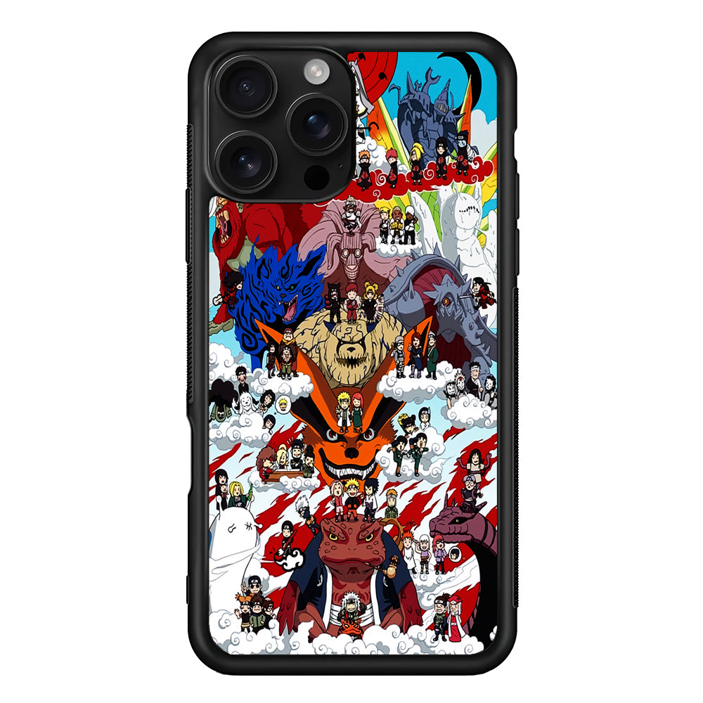 Naruto Chibi All Character iPhone 16 Pro Case | Durable Protective Case for iPhone 16 Pro