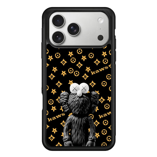 Louis Vuitton X Kaws Black Background iPhone 17 Pro Case | Slim Rubber Case for iPhone 17 Pro