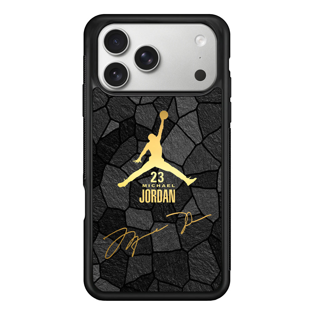 Air Jordan Golden Silhouette iPhone 17 Pro Case | Slim Protective Case for iPhone 17 Pro