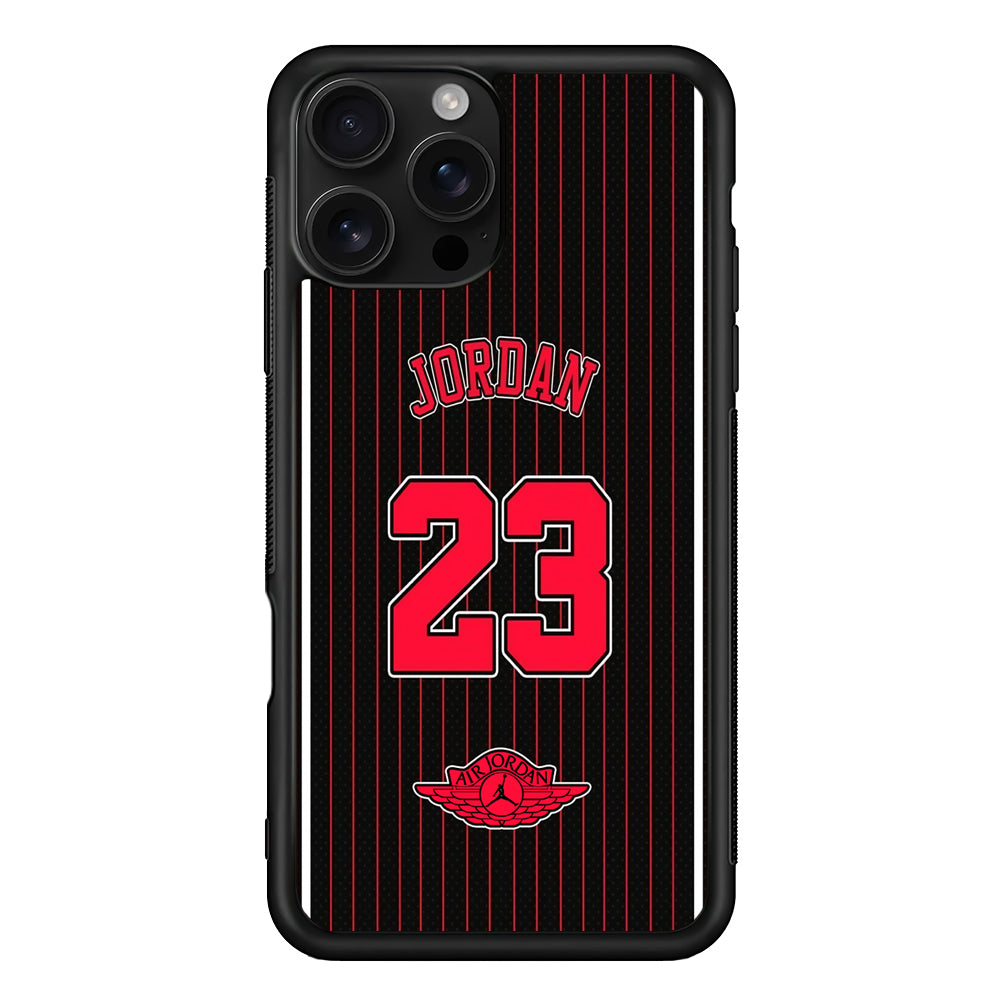 Air Jordan Emblem on Jersey iPhone 16 Pro Case - Stylish Protective Cover for iPhone 16 Pro
