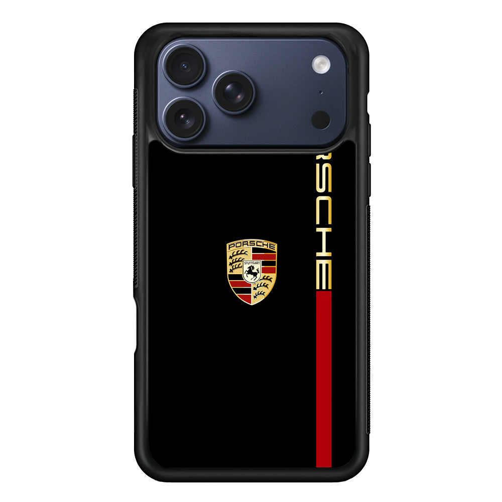 Porsche Car Logo Luxury iPhone 17 Pro Max Case | Slim Rubber Case for iPhone 17 Pro Max