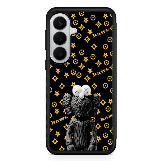 Louis Vuitton X Kaws Black Background Samsung Galaxy S26 Case | Slim Rubber Case for Samsung Galaxy S26