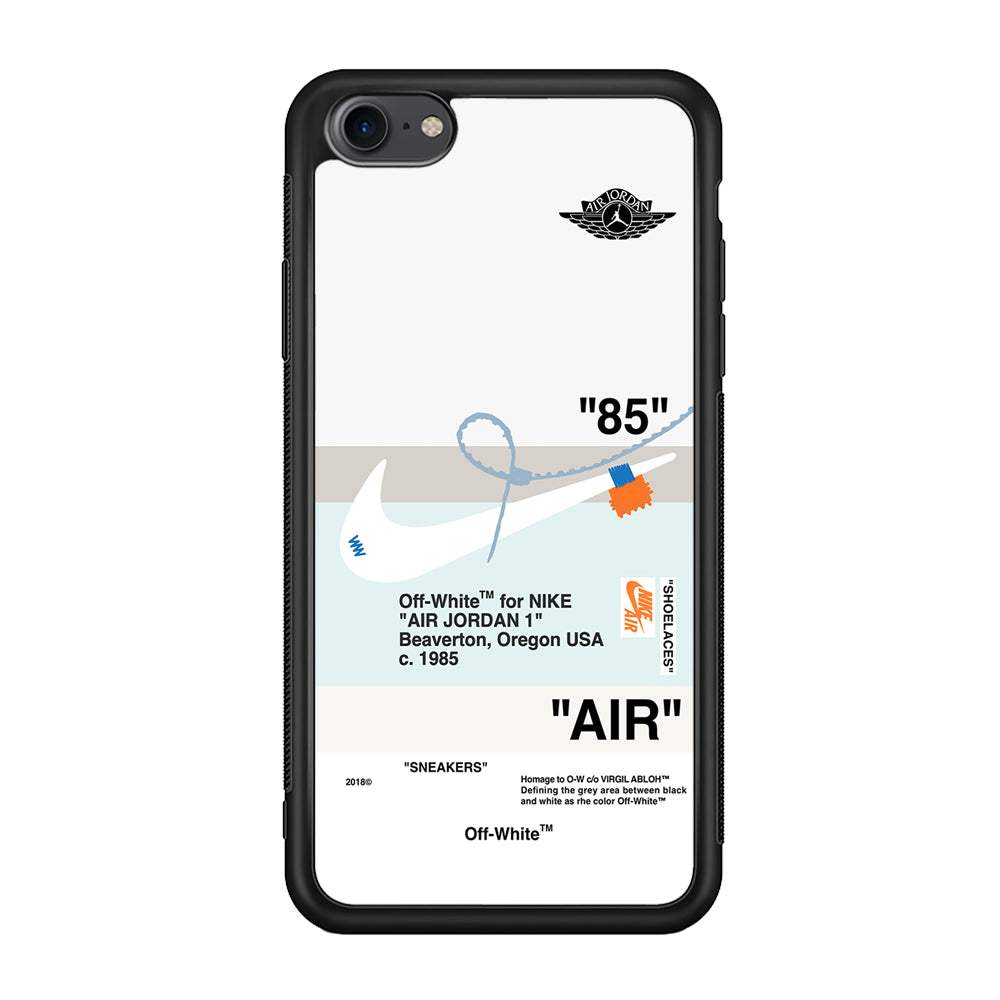 Off White x Nike Air Jordan Natural iPhone 8 Case | Slim Rubber Case for iPhone 8
