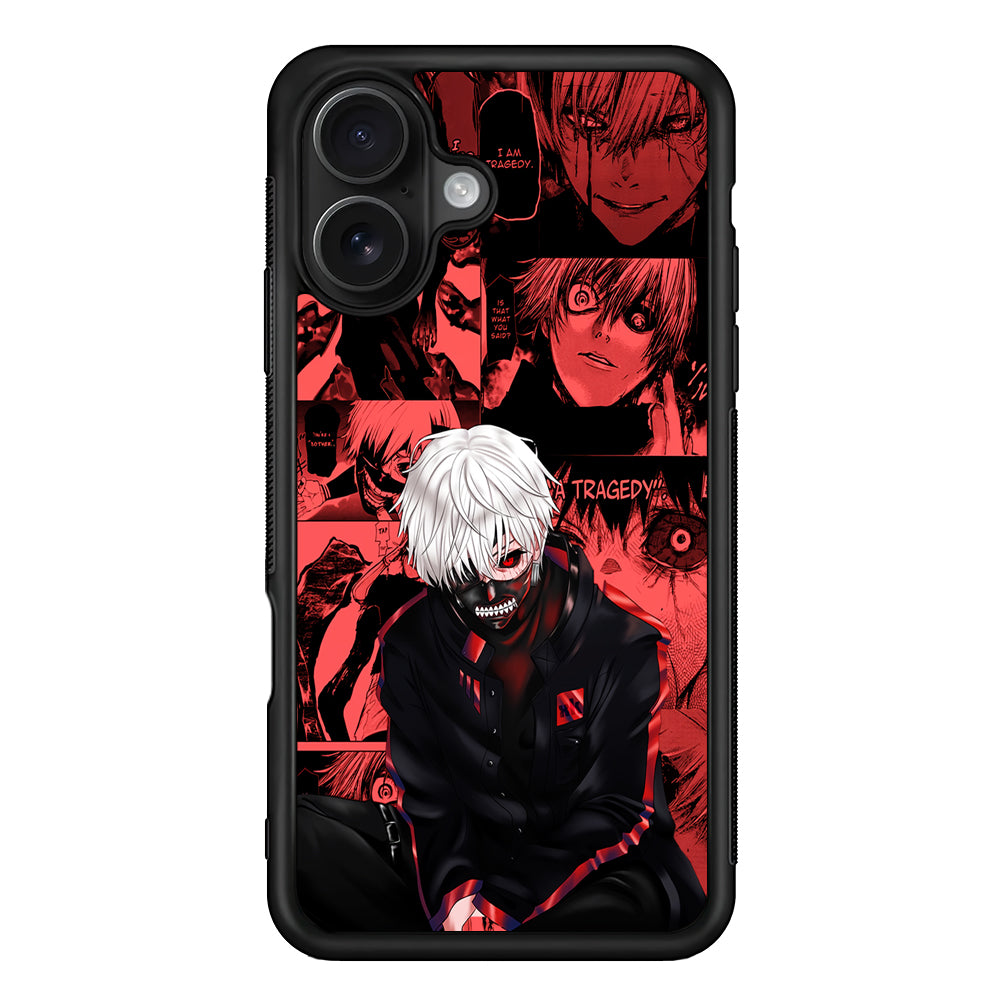 Kaneki Tokyo Ghoul Comic iPhone 16 Case - Oxvistore