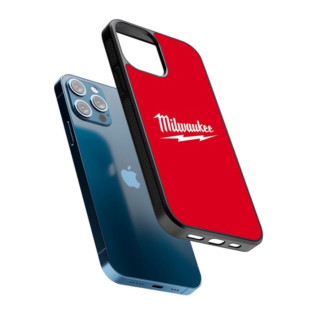 Milwaukee Tool Red Background 2D Rubber Phone Case | Durable Phone Case