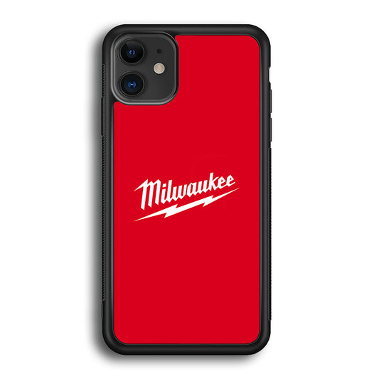 Milwaukee Tool Red Background iPhone 12 Case | Slim Rubber Case for iPhone 12