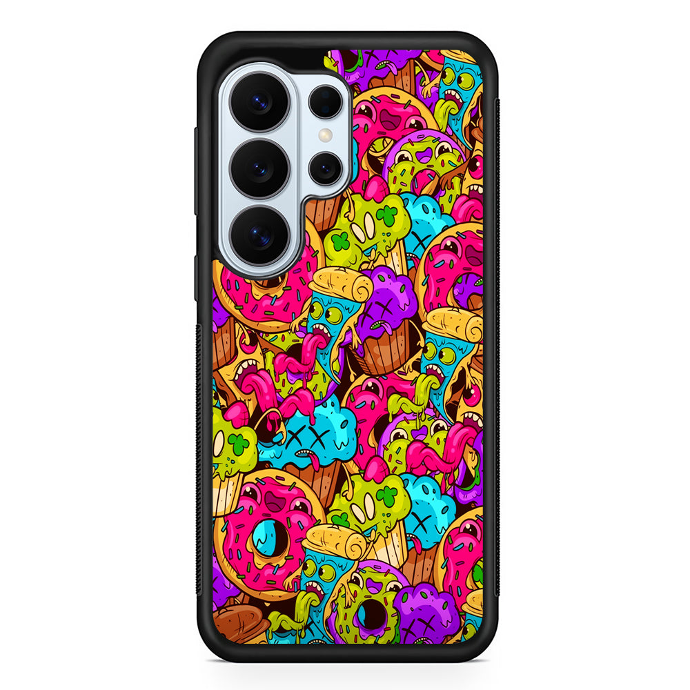 Cartoon Food Monster Doodle Samsung Galaxy S26 Ultra Case | Protective Phone Cover