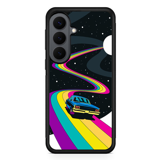 Travel with a Retro Car Space Samsung Galaxy S26 Plus Case | Slim Rubber Case for Samsung Galaxy S26 Plus