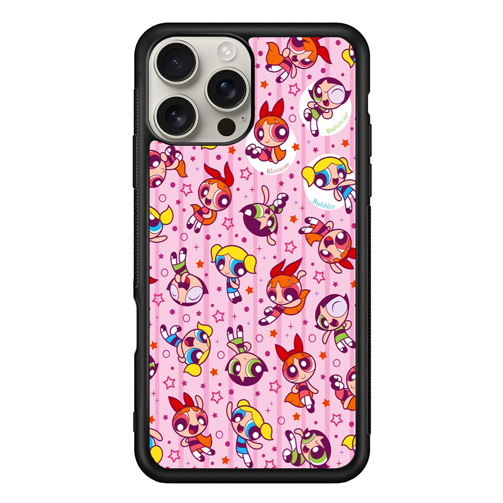 The Powerpuff Girls Cute Pattern iPhone 16 Pro Max Case | Stylish Protective Case for iPhone 16 Pro Max
