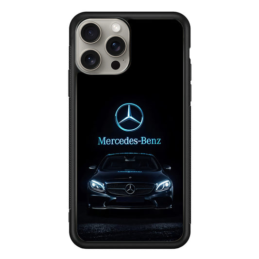 Mercedes-Benz Blue Dark Aesthetic iPhone 15 Pro Case | Slim Rubber Case for iPhone 15 Pro