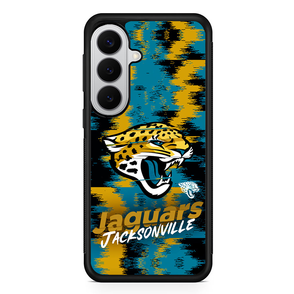 Jacksonville Jaguars Abstract Color Samsung Galaxy S26 Case | Protective Rubber Cover