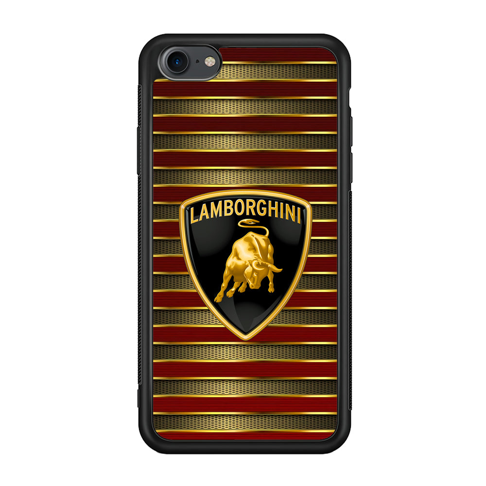 Lamborghini Red Gold Luxury iPhone 8 Case | Slim Rubber Case for iPhone 8