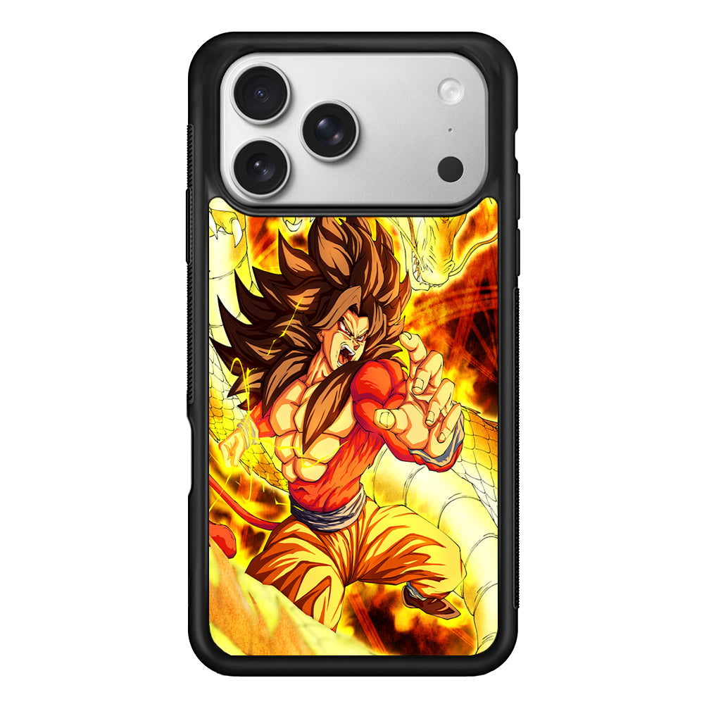 Super Saiyan 4 Goku Dragon iPhone 17 Pro Case | Slim Rubber Case for iPhone 17 Pro