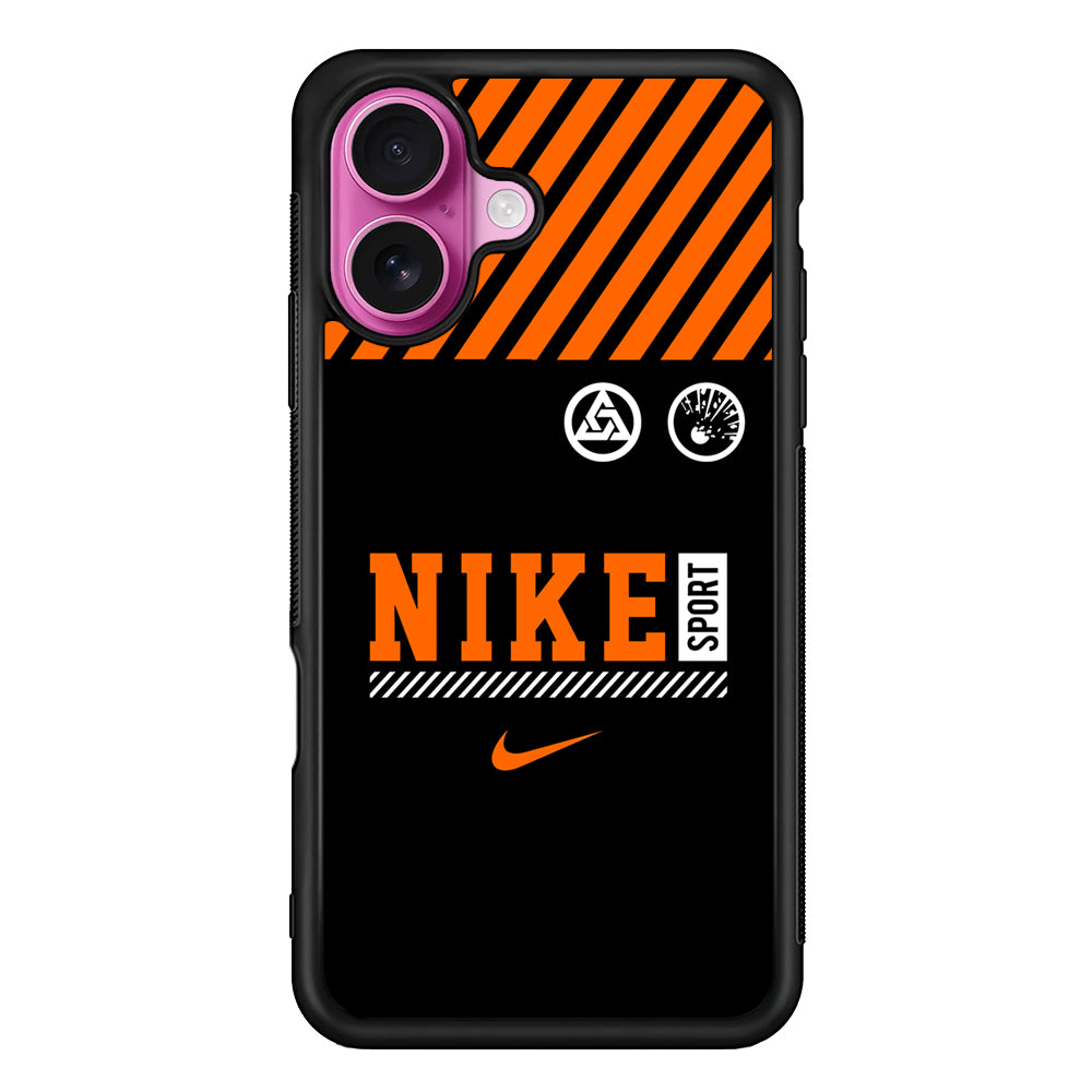 Nike Sport Line Graphics iPhone 17 Case - Slim Rubber Case for iPhone 17