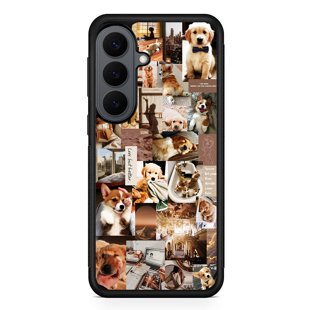 Cute Puppy Dog Aesthetic Samsung Galaxy S26 Plus Case | Slim Rubber Case for Samsung Galaxy S26 Plus