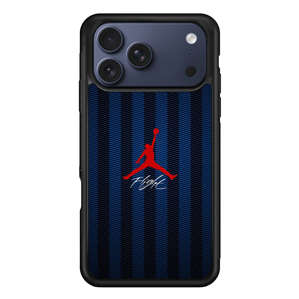 Air Jordan Deep Blue Art Line iPhone 17 Pro Max Case | Durable Rubber Case for iPhone 17 Pro Max