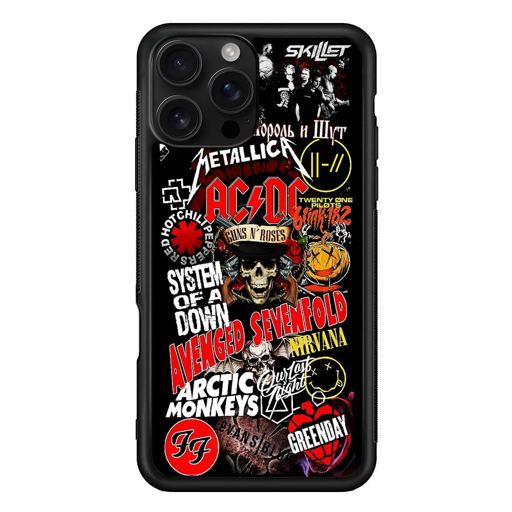 90s Rock Metal Aesthetic iPhone 16 Pro Case | Durable Protective Case for iPhone 16 Pro