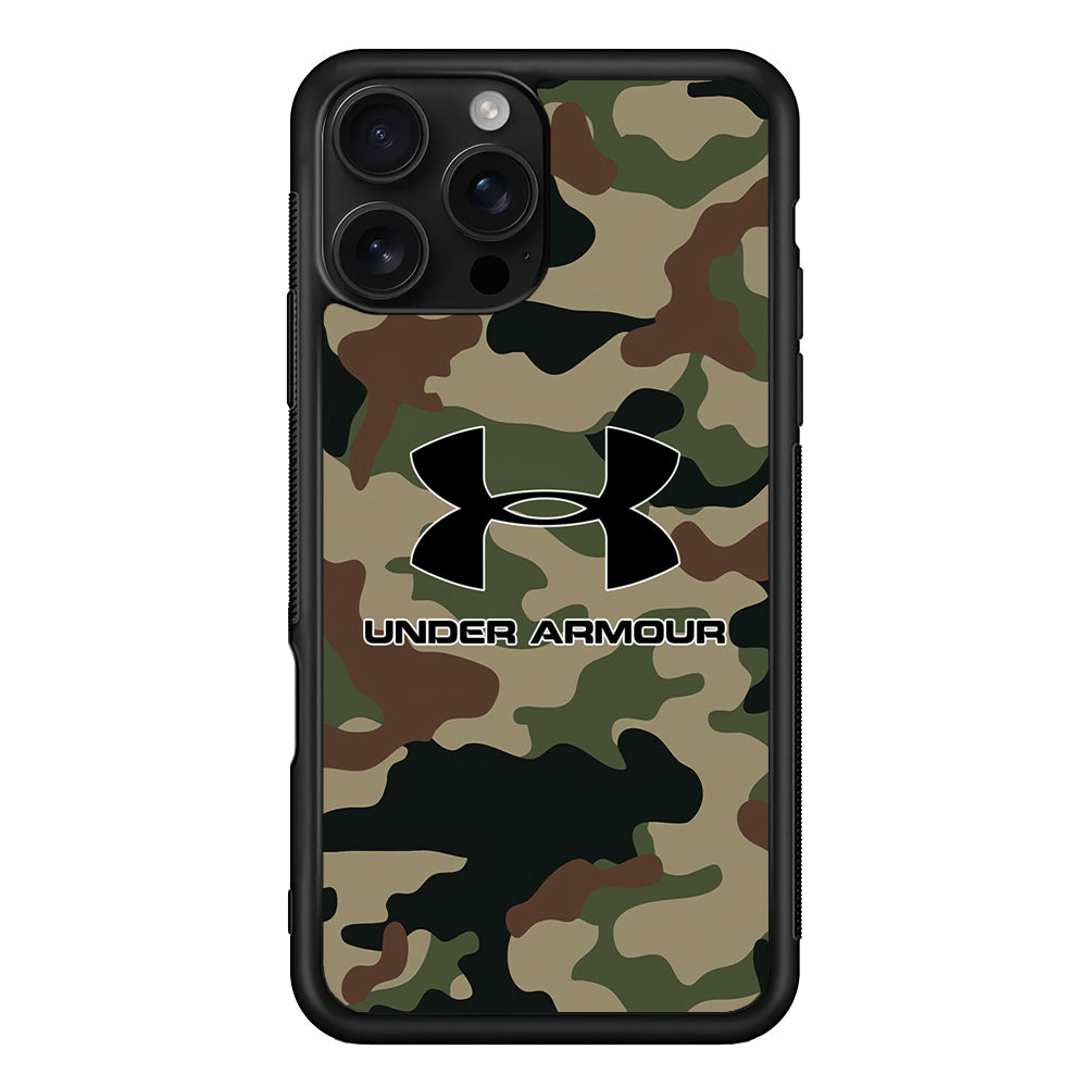Under Armour Green Camo iPhone 16 Pro Case | Slim Rubber Case for iPhone 16 Pro