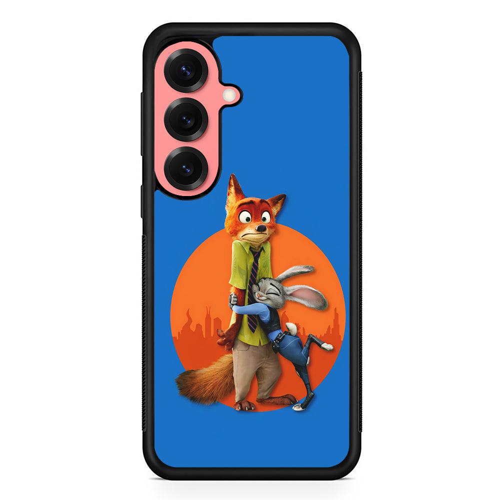Zootopia Nick and Judy Hug Samsung Galaxy S25 Case | Protective Case for Samsung Galaxy S25