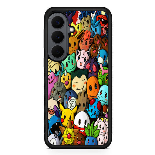 Bunch of Cute Pokemon Samsung Galaxy S26 Plus Case | Slim Rubber Case for Samsung Galaxy S26 Plus