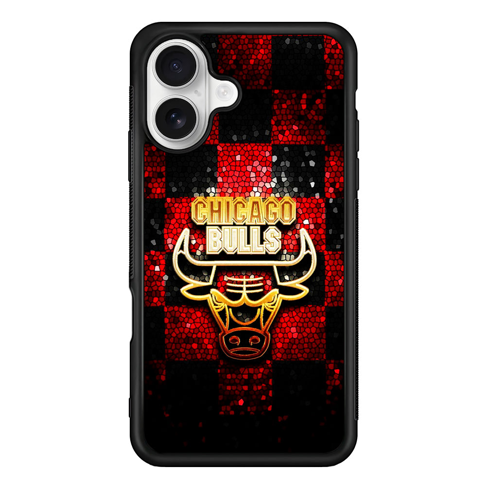 Chicago Bulls Glitter iPhone 16 Plus Case | Durable Protective Rubber Cover