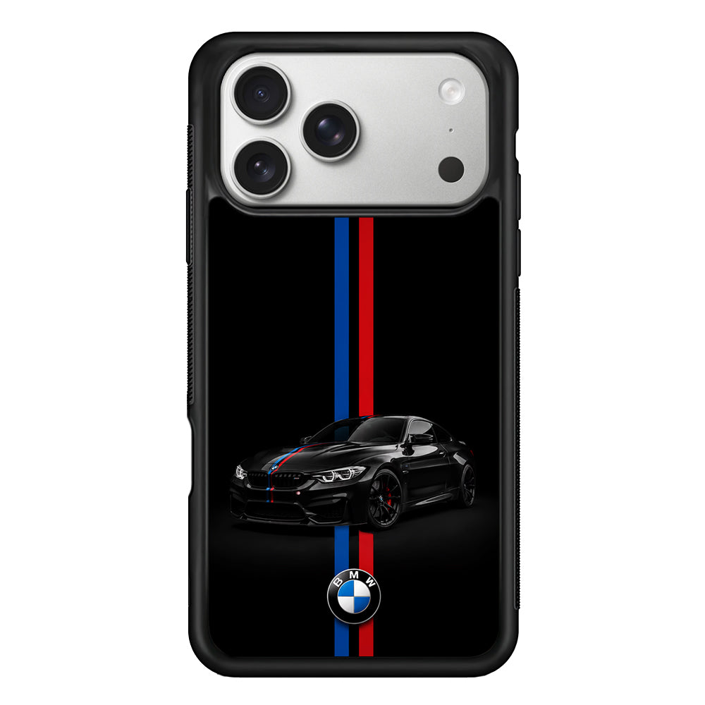 BMW M4 Coupe Racing Stripe iPhone 17 Pro Case | Slim Rubber Case for iPhone 17 Pro
