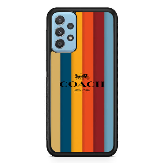 Coach Vertical Colorfull Samsung Galaxy A72 Case | Slim Rubber Case for Samsung Galaxy A72