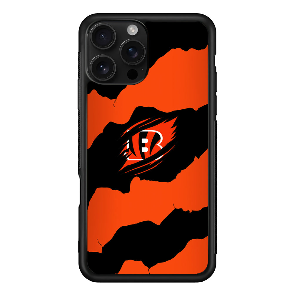 Cincinnati Bengals Pattern iPhone 16 Pro Case | Durable Protective Case for iPhone 16 Pro