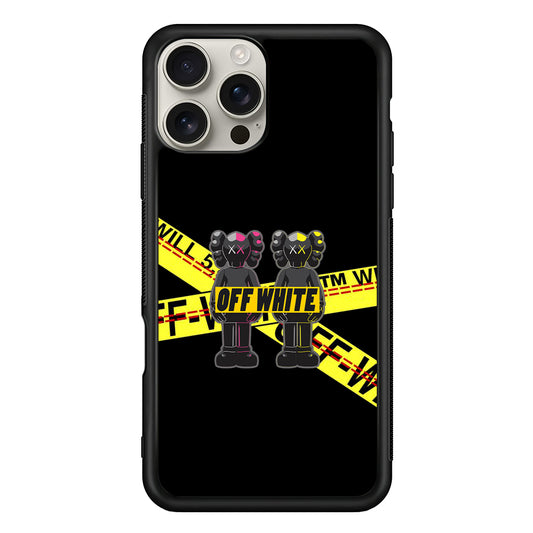 Kaws Twin Off White iPhone 16 Pro Max Case | Slim Rubber Case for iPhone 16 Pro Max
