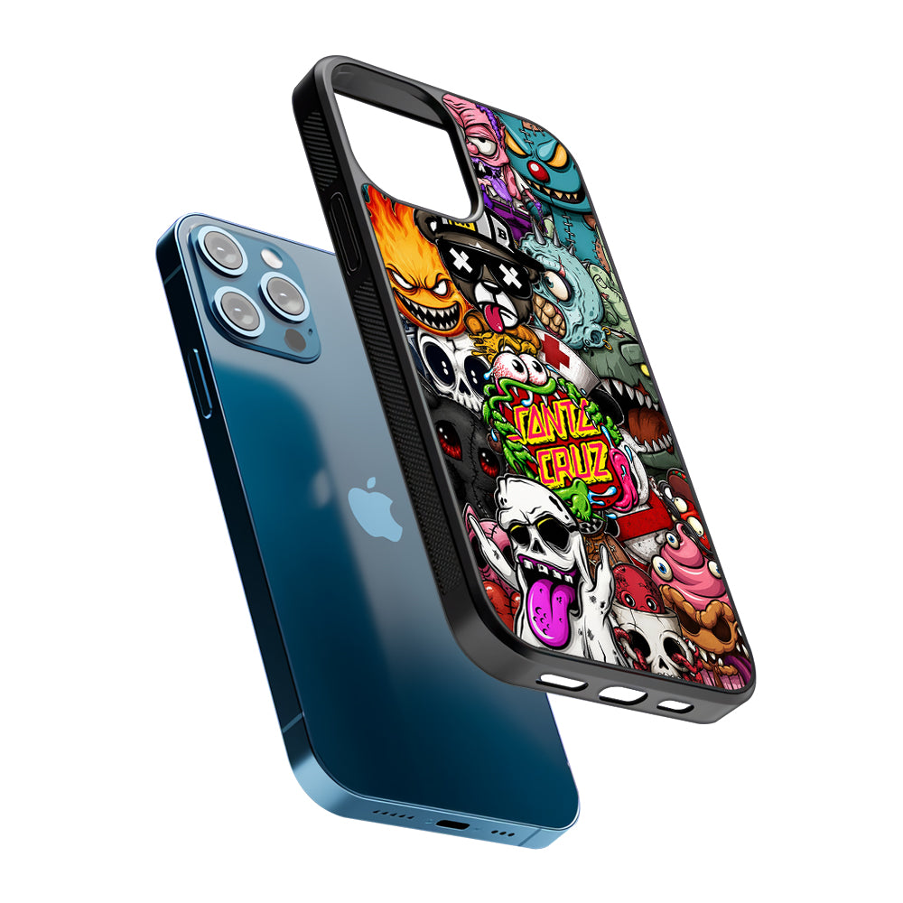 Santa Cruz Skateboard Monster 2D Rubber Phone Case | Durable Phone Case