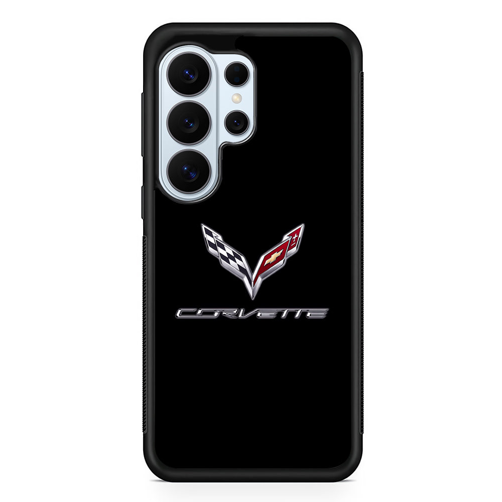 Chevrolet Corvette Logo Black Samsung Galaxy S26 Ultra Case | Slim Rubber Case for Samsung Galaxy S26 Ultra