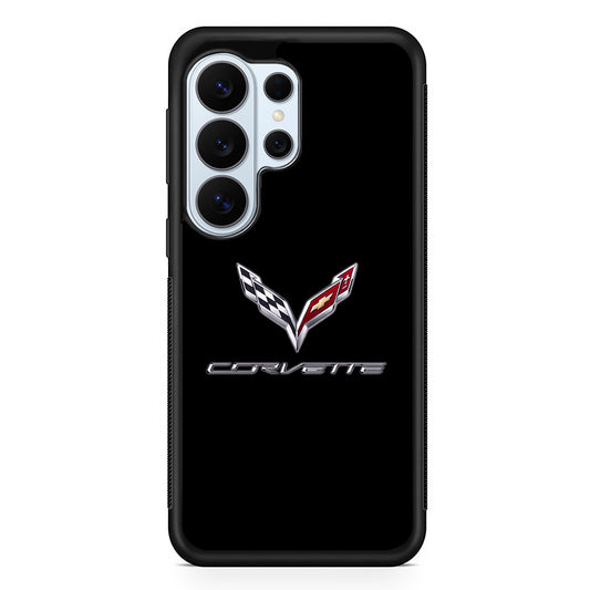 Chevrolet Corvette Logo Black Samsung Galaxy S26 Ultra Case | Slim Rubber Case for Samsung Galaxy S26 Ultra