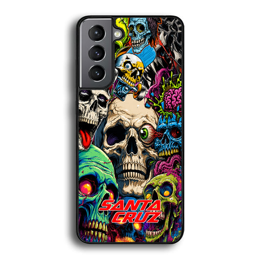 Santa Cruz Skateboard Skull Samsung Galaxy S21 Case | Slim Rubber Case for Samsung Galaxy S21