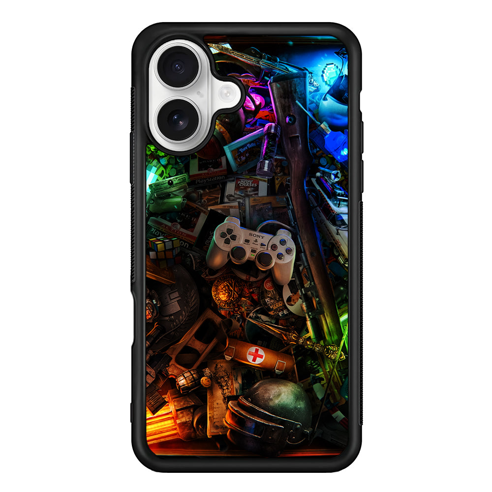 Video Games Retro Art iPhone 16 Plus Case | Durable Protective Rubber Cover