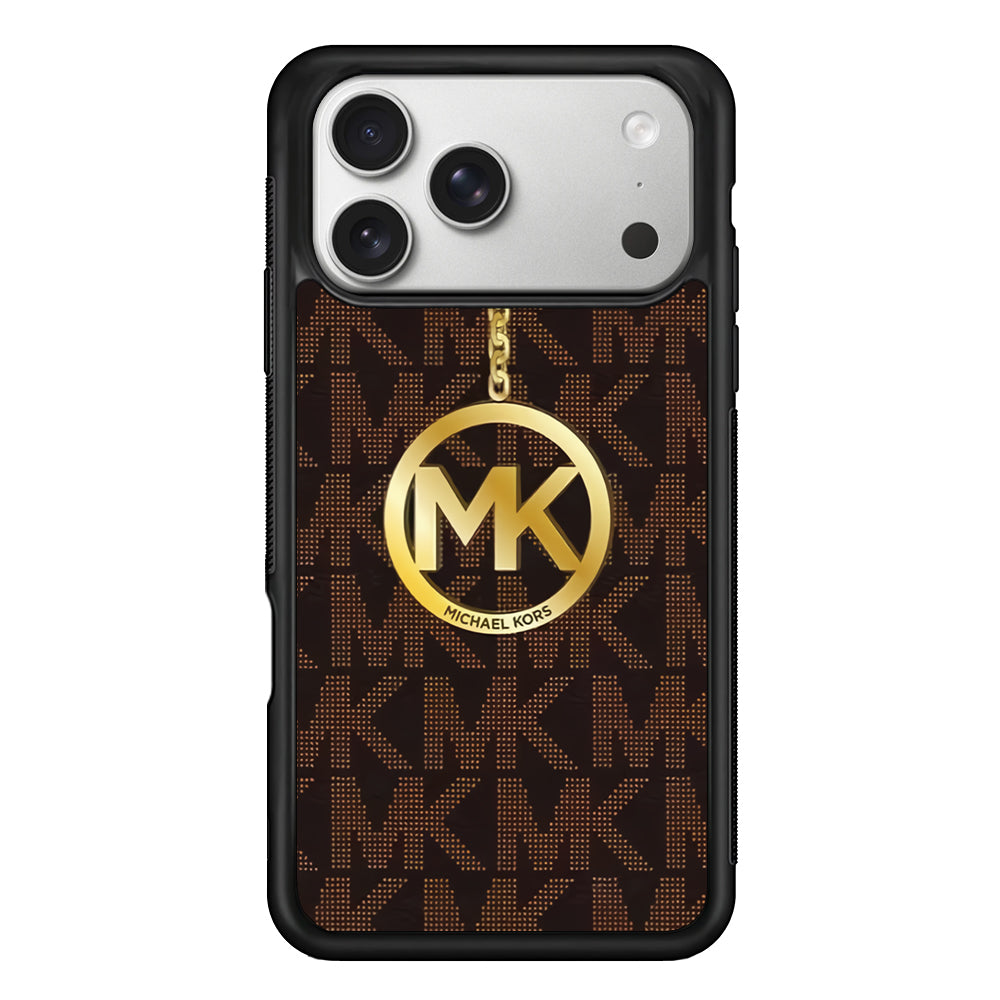 Michael Kors Brown Pattern iPhone 17 Pro Case | Slim Rubber Case for iPhone 17 Pro