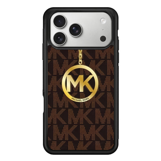 Michael Kors Brown Pattern iPhone 17 Pro Case | Slim Rubber Case for iPhone 17 Pro