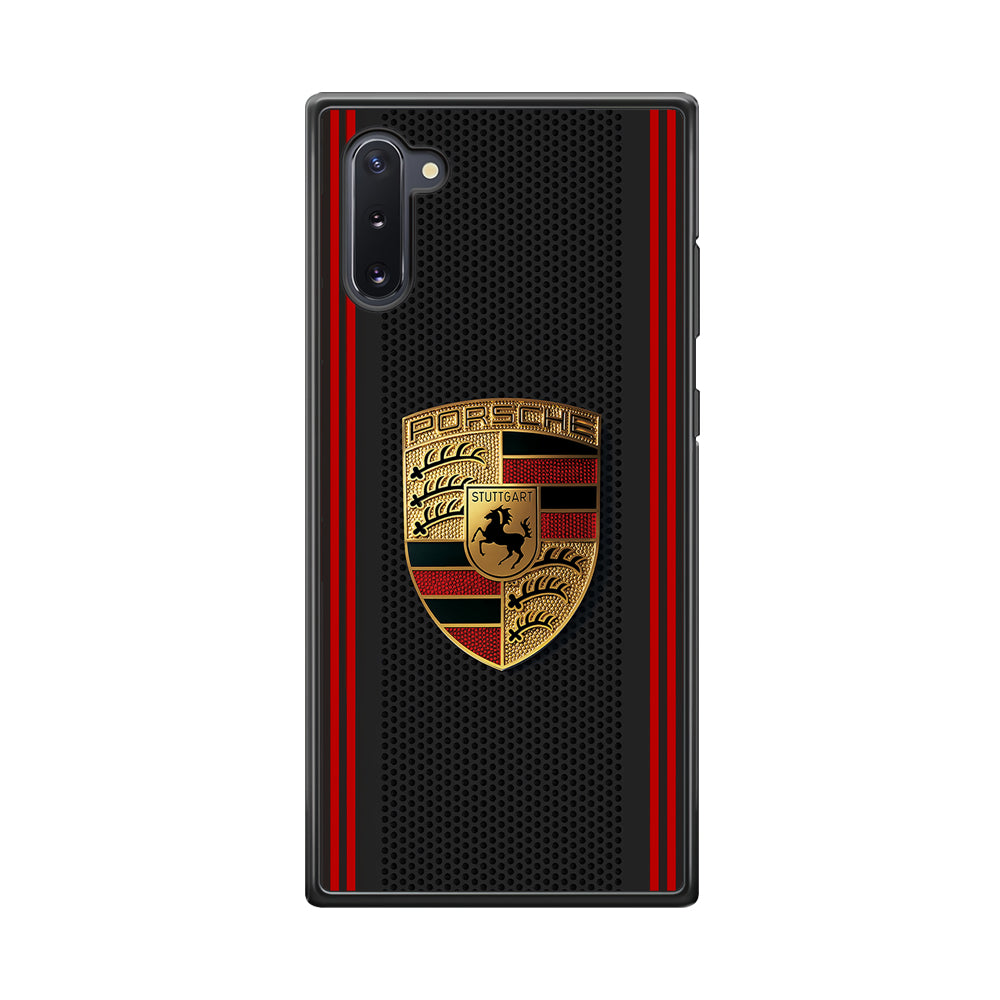 Porsche Gold Emblem Samsung Galaxy Note 10 Case | Slim Rubber Case for Samsung Galaxy Note 10