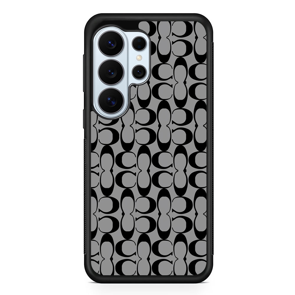Coach Black Grey Samsung Galaxy S26 Ultra Case | Protective Phone Cover