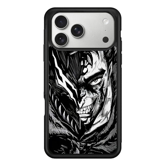 Guts Berserk Black Swordsman iPhone 17 Pro Case | Slim Rubber Case for iPhone 17 Pro