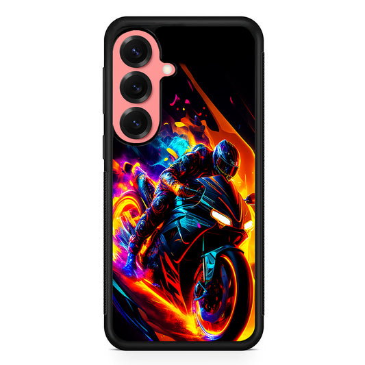 The Neon Cyber Ride Motorbike Samsung Galaxy S25 Case | Protective Case for Samsung Galaxy S25
