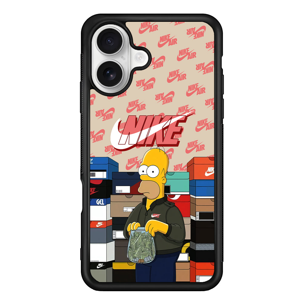 Nike Homer Spend Money iPhone 16 Plus Case – Slim Fit Protective Phone Case