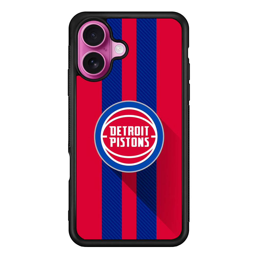 Detroit Pistons Logo iPhone 17 Case | Slim Protective Rubber Phone Cover