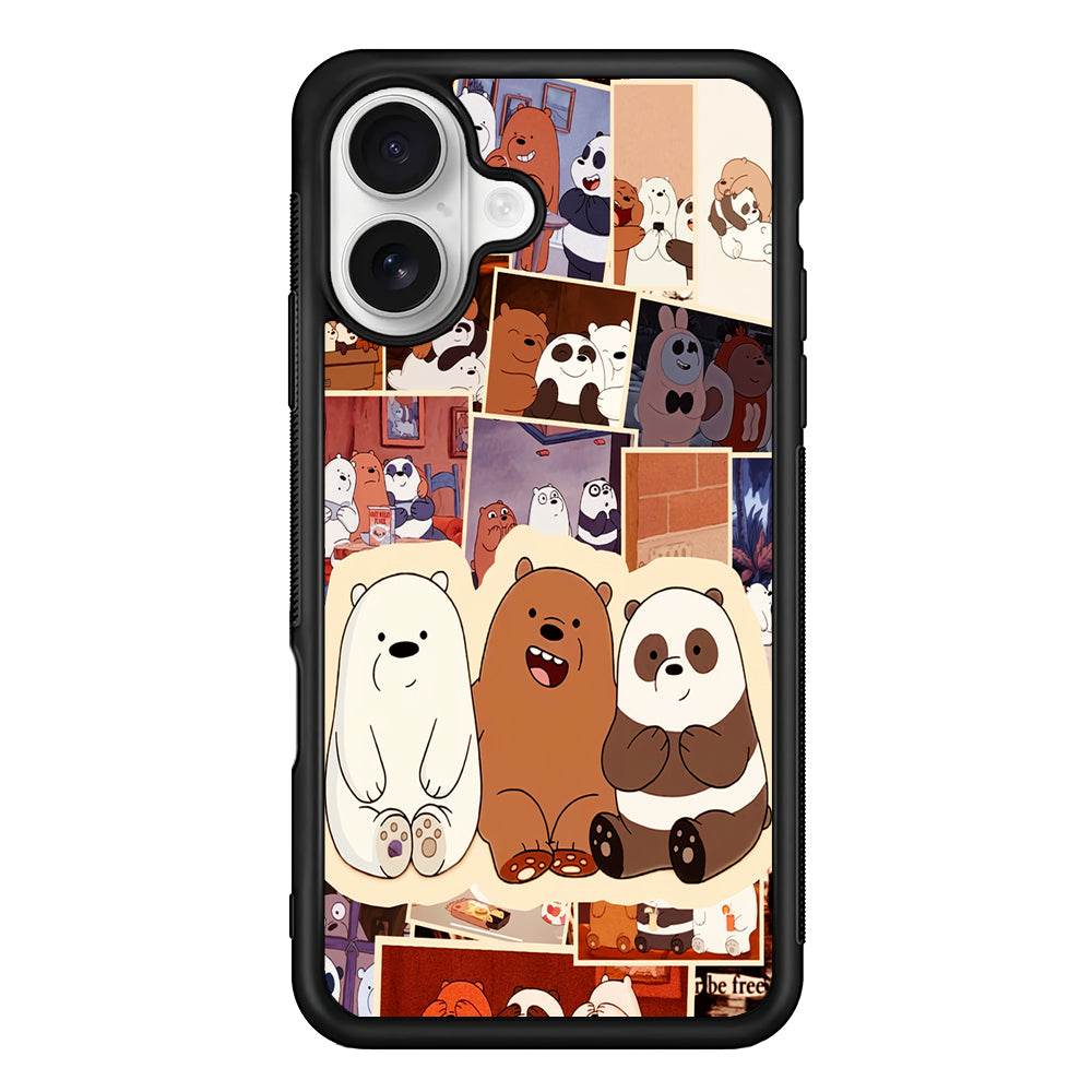 We Bare BearsAaesthetic iPhone 16 Plus Case | Durable Protective Rubber Cover