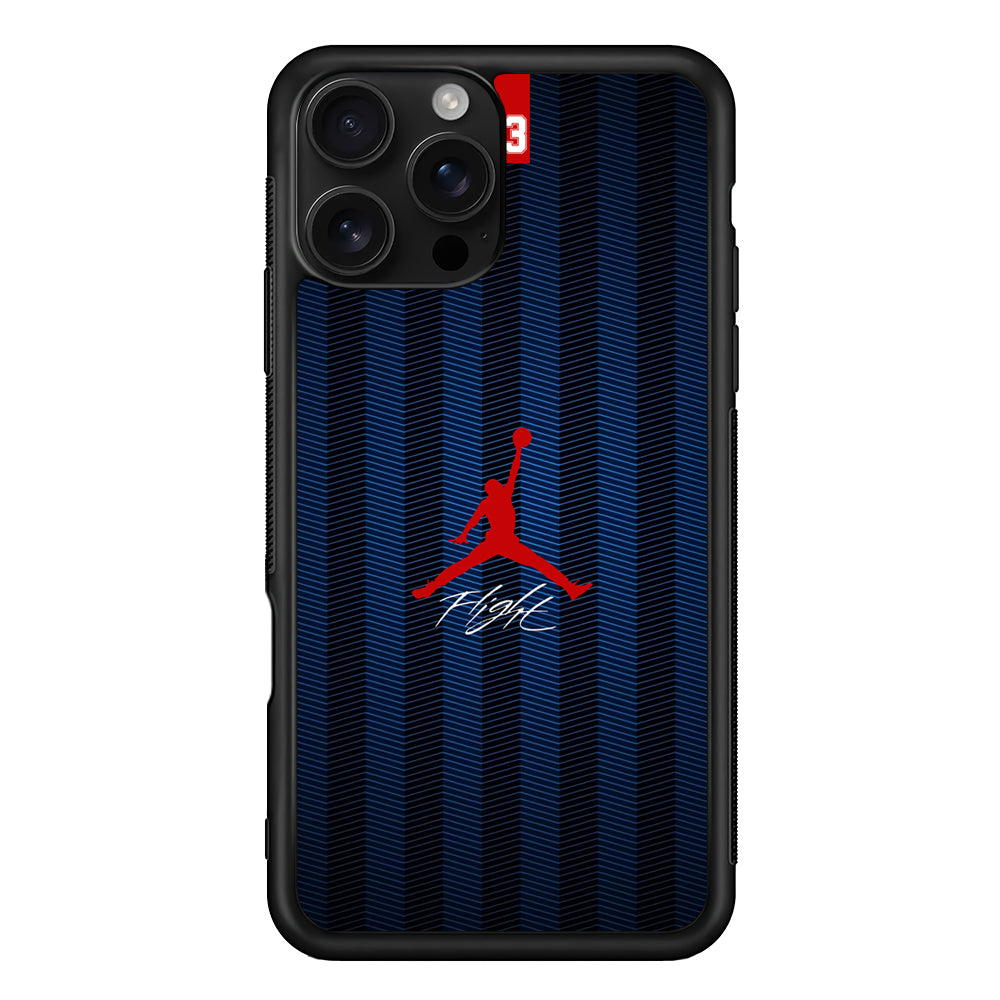Air Jordan Deep Blue Art Line iPhone 16 Pro Case - Stylish Protective Cover for iPhone 16 Pro