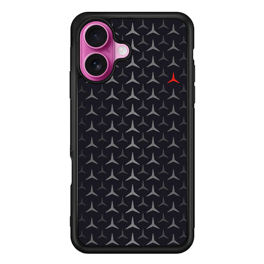 Mercedes-Benz Logos Pattern iPhone 17 Case | Slim Rubber Case for iPhone 17