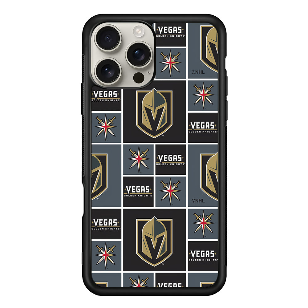 Vegas Golden Knights Pattern iPhone 16 Pro Max Case | Stylish Protective Case for iPhone 16 Pro Max