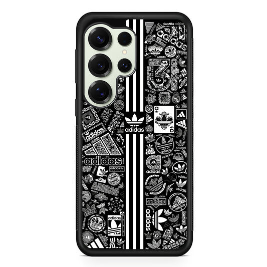 Adidas Collection Black White Samsung Galaxy S25 Ultra Case | Durable Rubber Case for Samsung Galaxy S25 Ultra